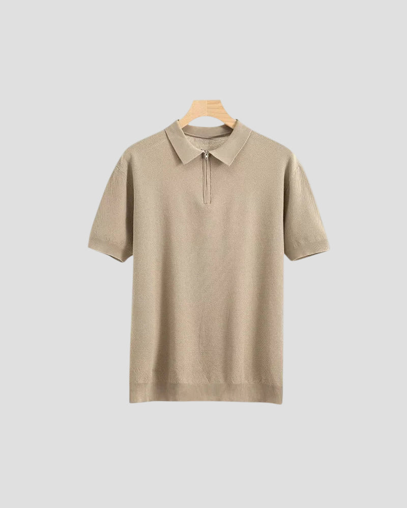 Polo-Shirt mit Reißverschluss für sportliche Eleganz 0