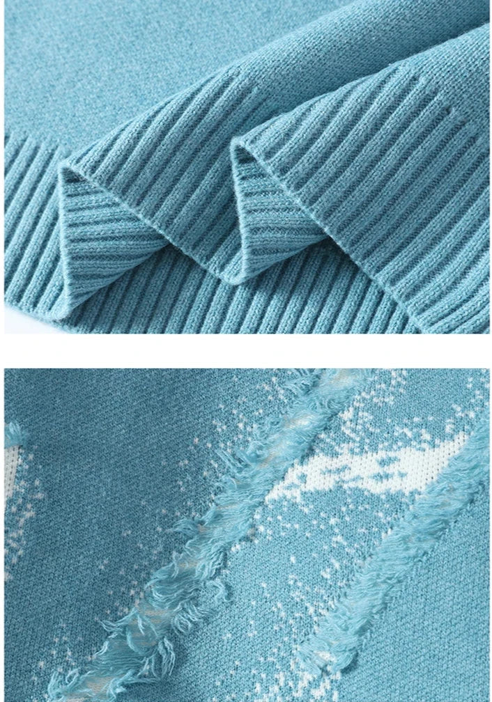 Raphael | Herren Strickpullover Distressed-Design Grobstrick 4