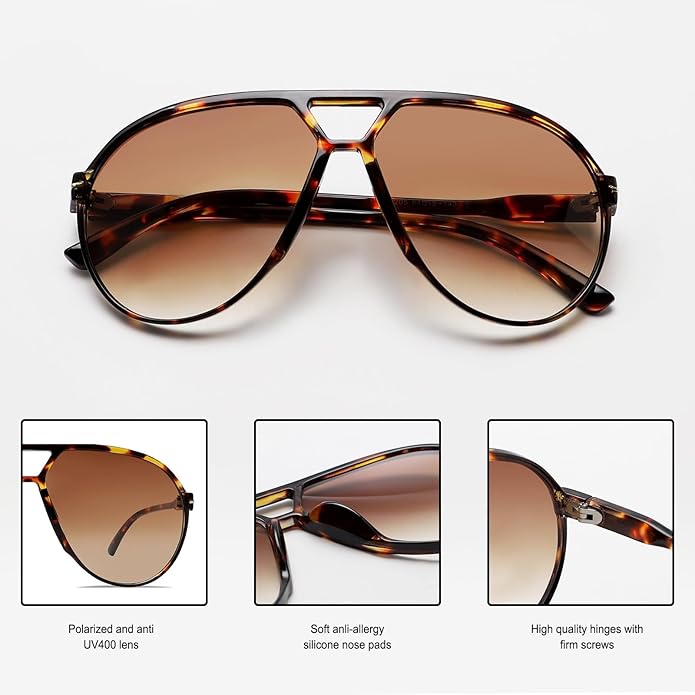 Retro Aviator Sonnenbrille für stilvolle Sommermomente 6