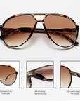Retro Aviator Sonnenbrille für stilvolle Sommermomente 6