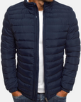 Schwarze Pufferjacke mit Stehkragen für Eleganz 1