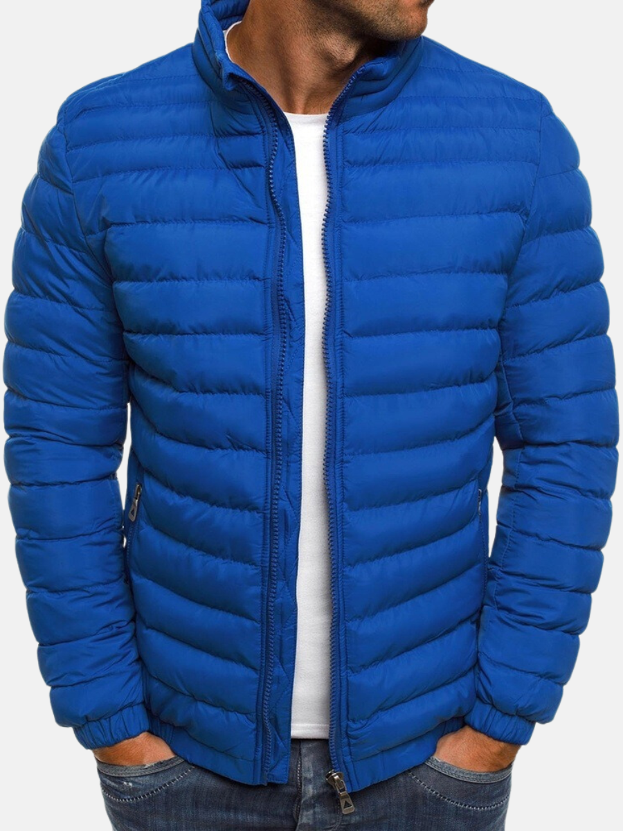 Schwarze Pufferjacke mit Stehkragen für Eleganz 2