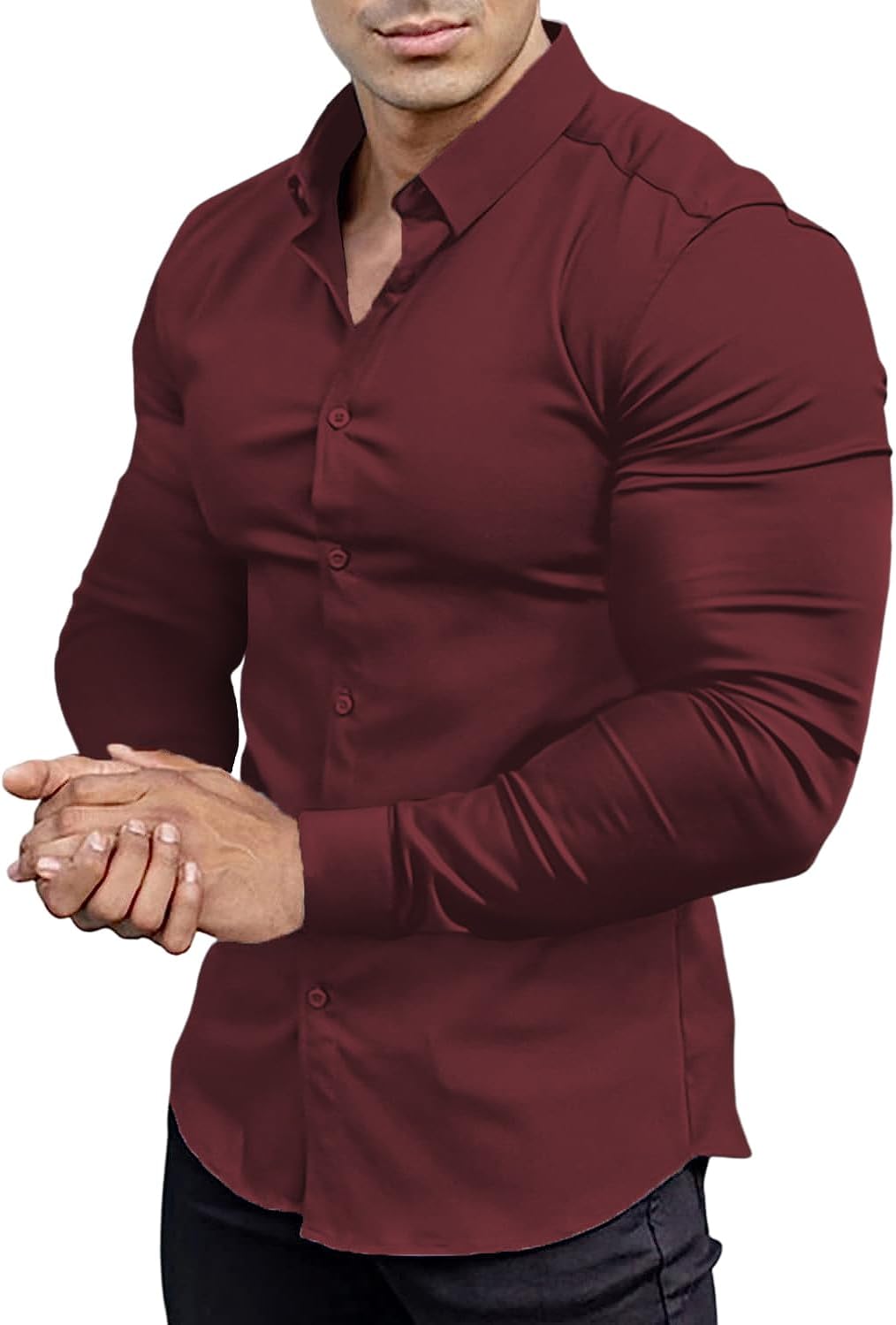 Slim-Fit Hemd aus Stretchmaterial – Knitterfrei, Modern und Bequem für Herren, Ideal für Formelle und Legere Anlässe 13