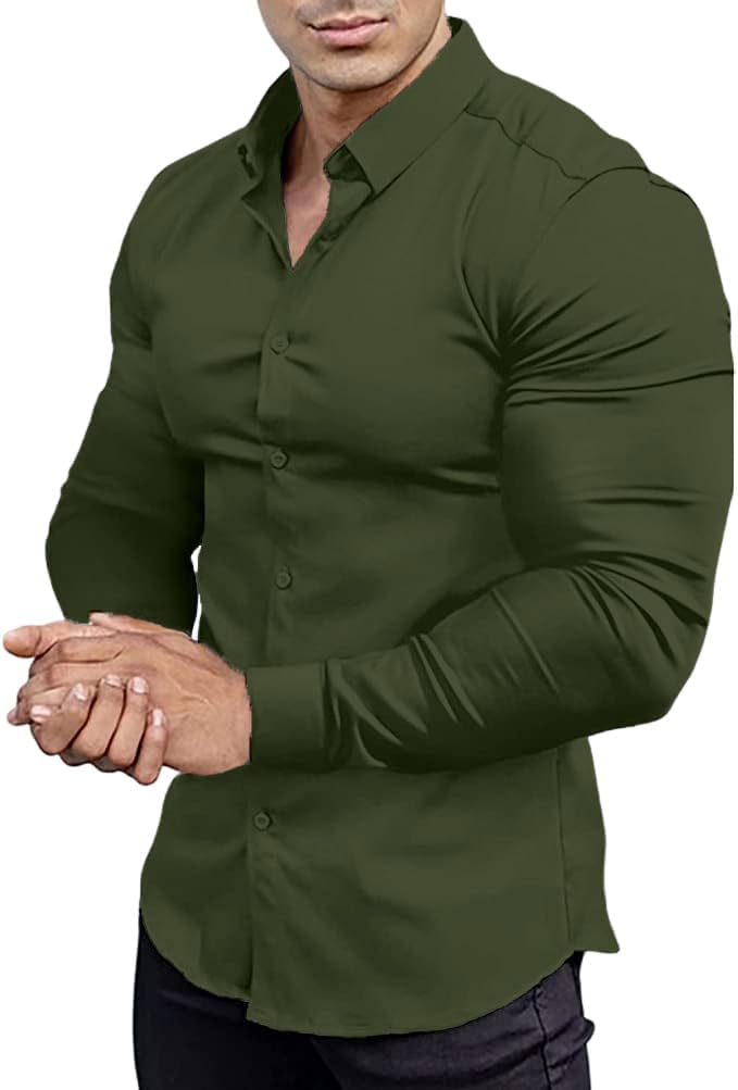 Slim-Fit Hemd aus Stretchmaterial – Knitterfrei, Modern und Bequem für Herren, Ideal für Formelle und Legere Anlässe 15