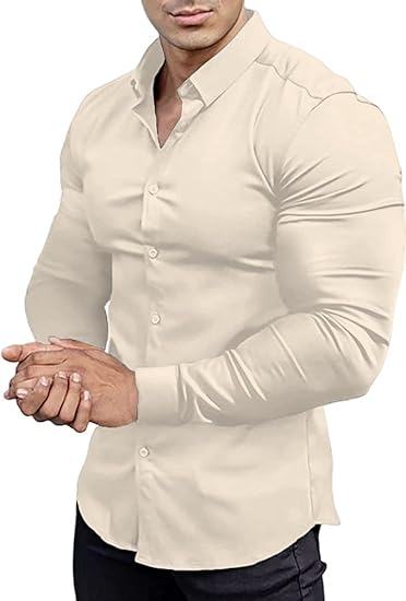 Slim-Fit Hemd aus Stretchmaterial – Knitterfrei, Modern und Bequem für Herren, Ideal für Formelle und Legere Anlässe 18