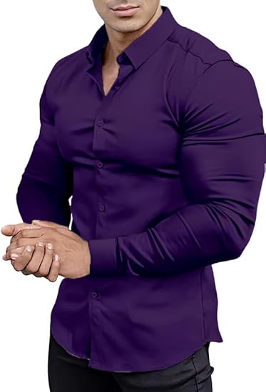 Slim-Fit Hemd aus Stretchmaterial – Knitterfrei, Modern und Bequem für Herren, Ideal für Formelle und Legere Anlässe 19