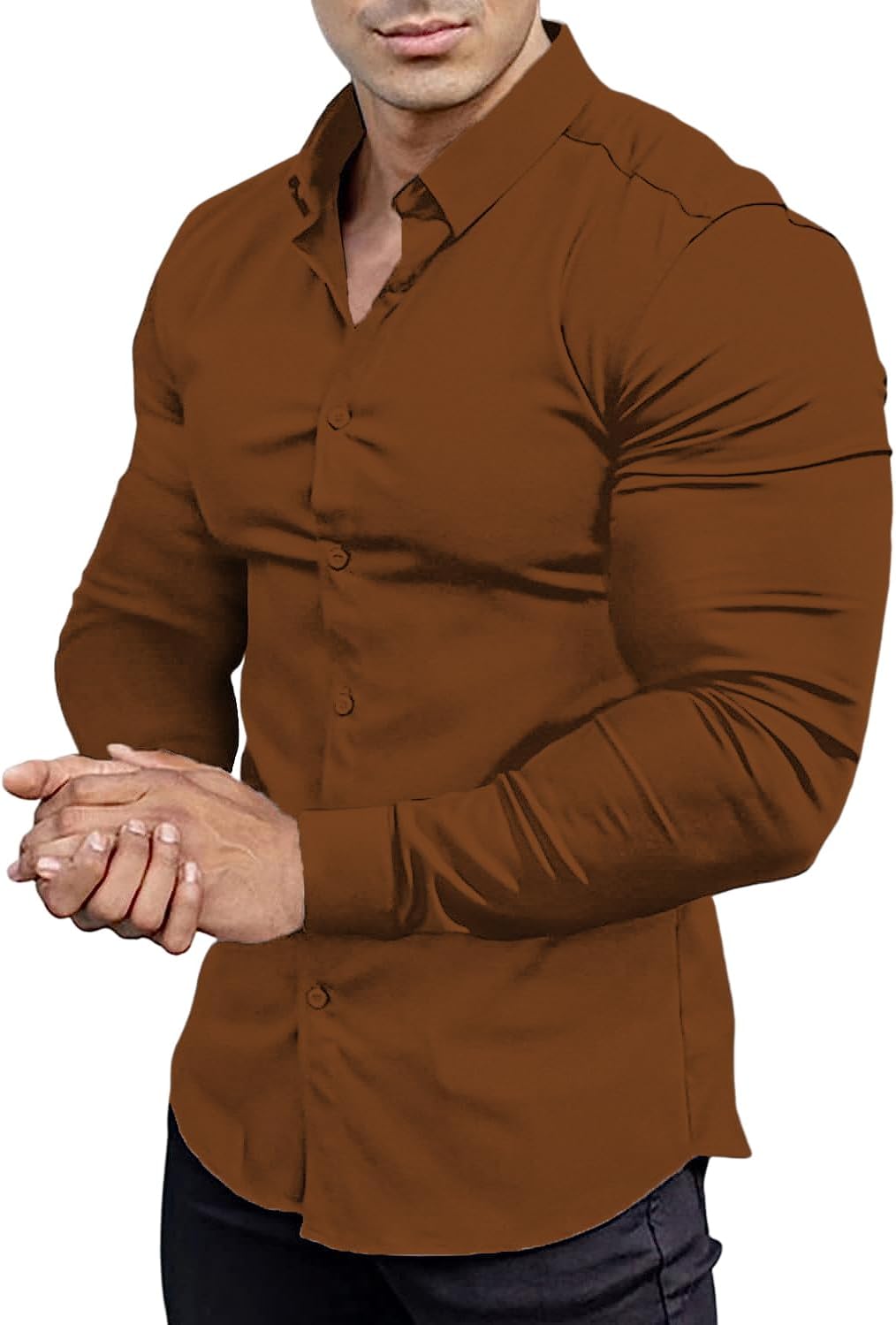 Slim-Fit Hemd aus Stretchmaterial – Knitterfrei, Modern und Bequem für Herren, Ideal für Formelle und Legere Anlässe 8