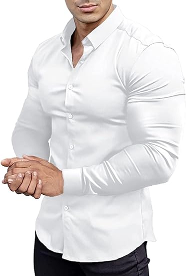 Slim-Fit Hemd aus Stretchmaterial – Knitterfrei, Modern und Bequem für Herren, Ideal für Formelle und Legere Anlässe 10