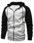 Sportlicher Zip Hoodie mit Verstellbarer Kapuze 1