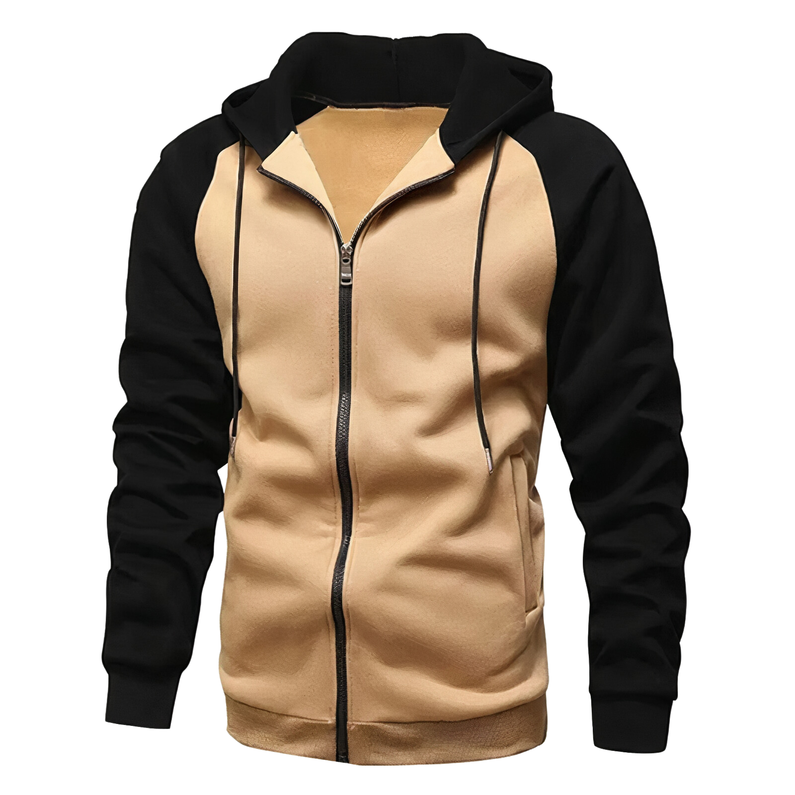 Sportlicher Zip Hoodie mit Verstellbarer Kapuze 2