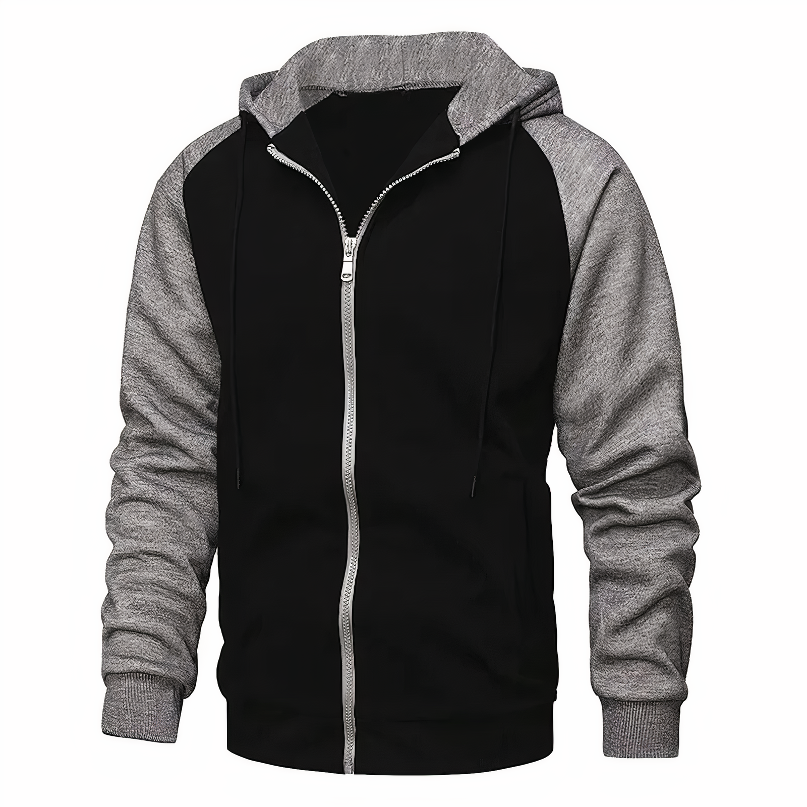 Sportlicher Zip Hoodie mit Verstellbarer Kapuze 5