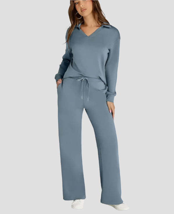 Sportliches V-Ausschnitt Set für Herbst – Bequemes zweiteiliges Outfit für kühle Tage 1