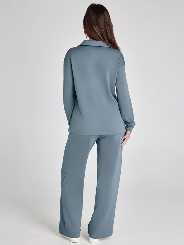 Sportliches V-Ausschnitt Set für Herbst – Bequemes zweiteiliges Outfit für kühle Tage 3
