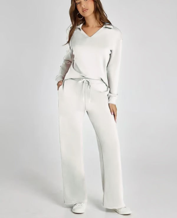 Sportliches V-Ausschnitt Set für Herbst – Bequemes zweiteiliges Outfit für kühle Tage 4