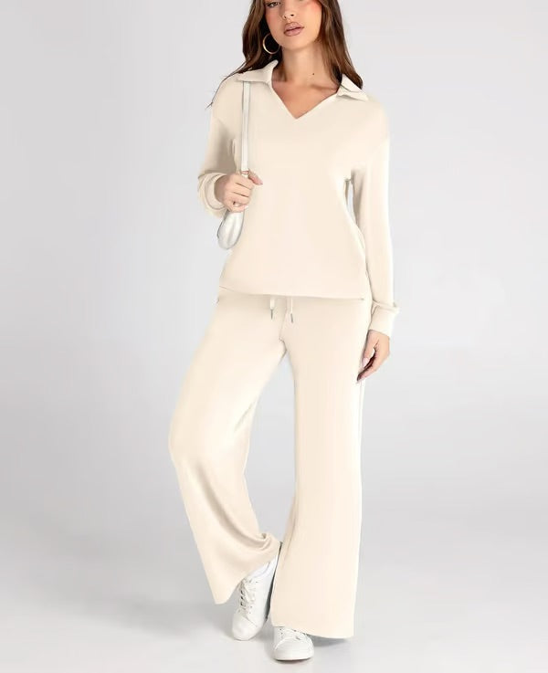 Sportliches V-Ausschnitt Set für Herbst – Bequemes zweiteiliges Outfit für kühle Tage 10