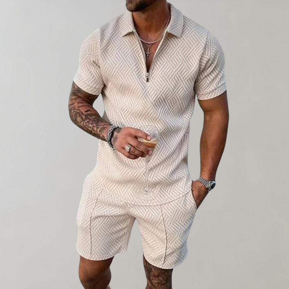 Stilvolle Herren Sommerkombination aus Polo und Shorts – Atmungsaktive Materialien für Komfort 3