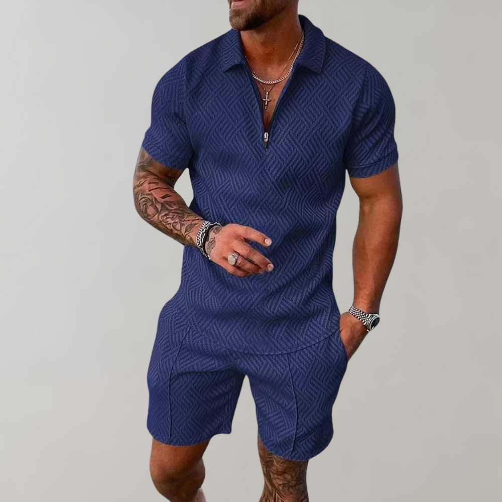 Stilvolle Herren Sommerkombination aus Polo und Shorts – Atmungsaktive Materialien für Komfort 4