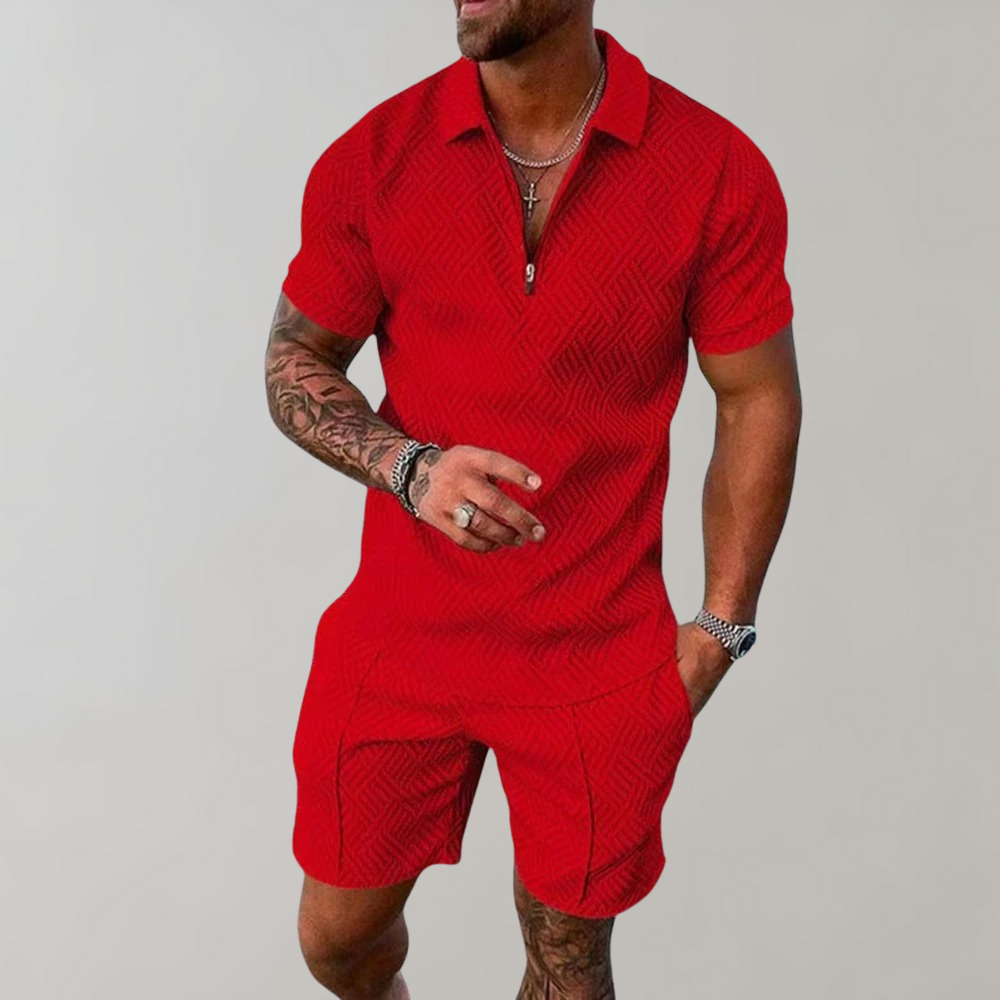 Stilvolle Herren Sommerkombination aus Polo und Shorts – Atmungsaktive Materialien für Komfort 5