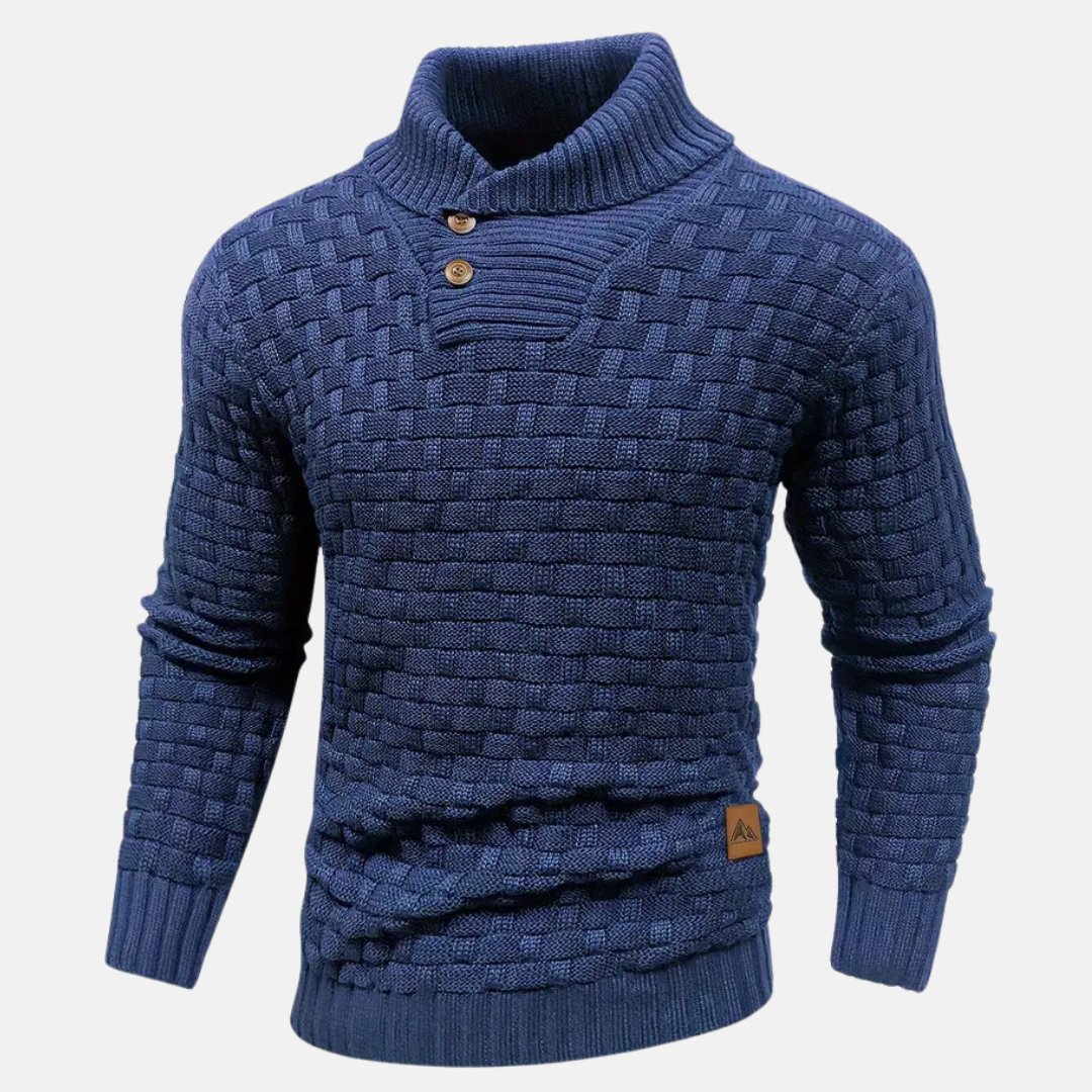 Strickpullover mit Schalkragen für Eleganz 0