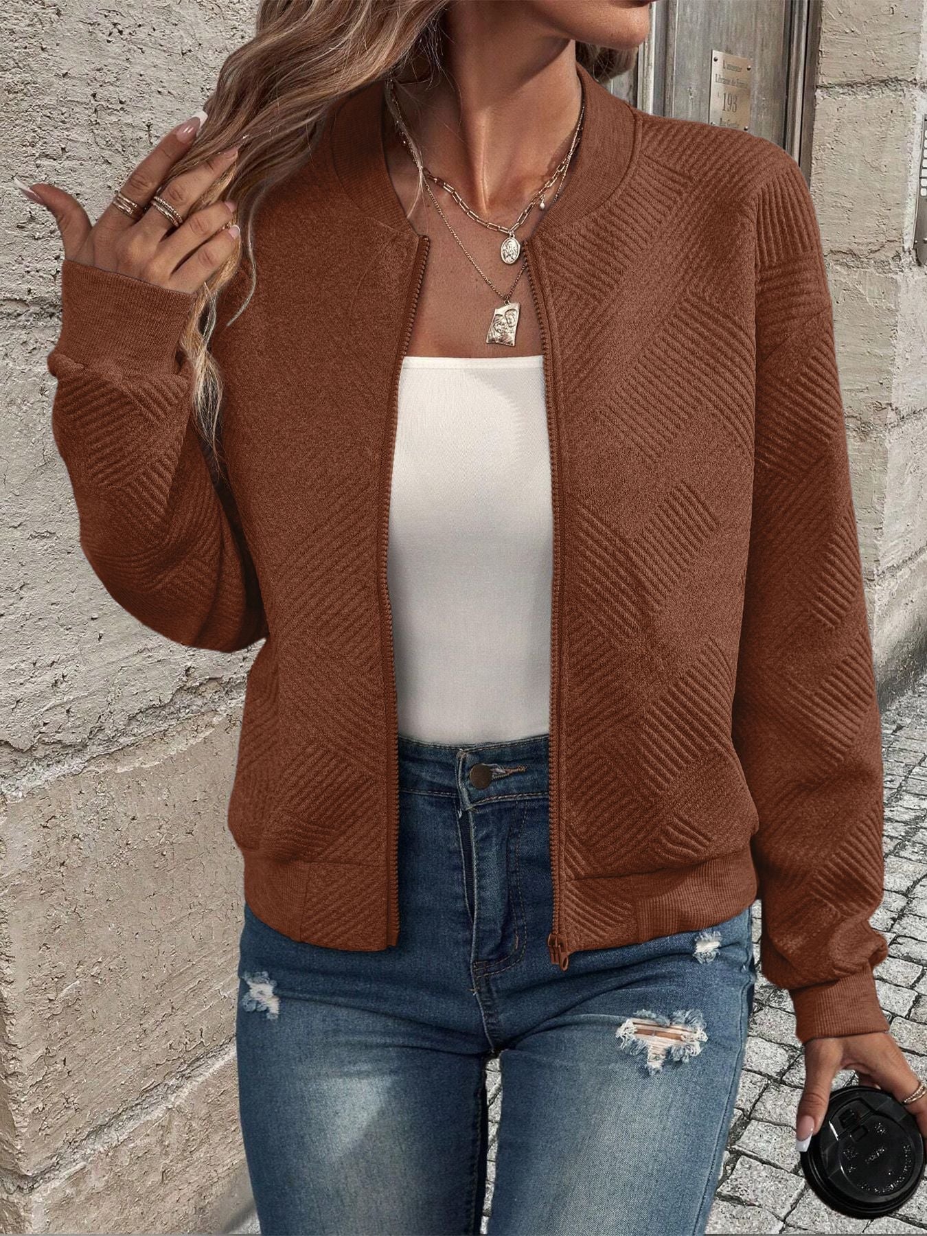 Strukturierte Strickjacke für Elegante Looks 10