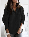 Strukturierter Strickpullover mit Stehkragen 1