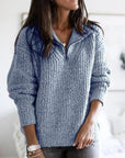Strukturierter Strickpullover mit Stehkragen 2