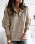 Strukturierter Strickpullover mit Stehkragen 6