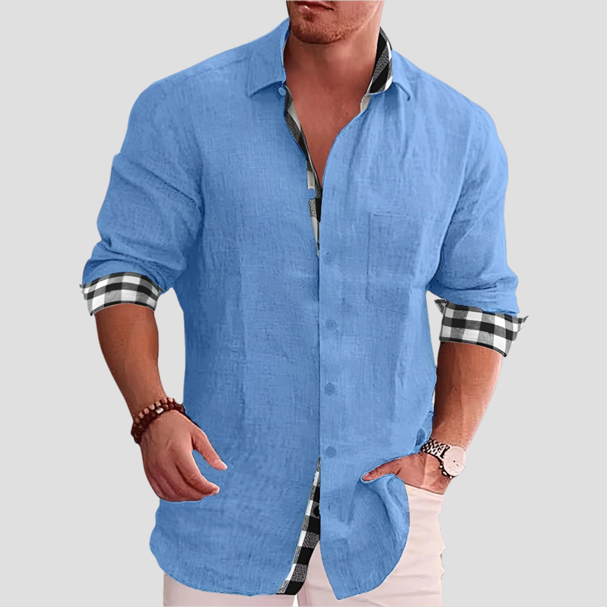 Stylisches Herren Hemd aus Baumwollmix – Bequem und Warm für den Winter 1