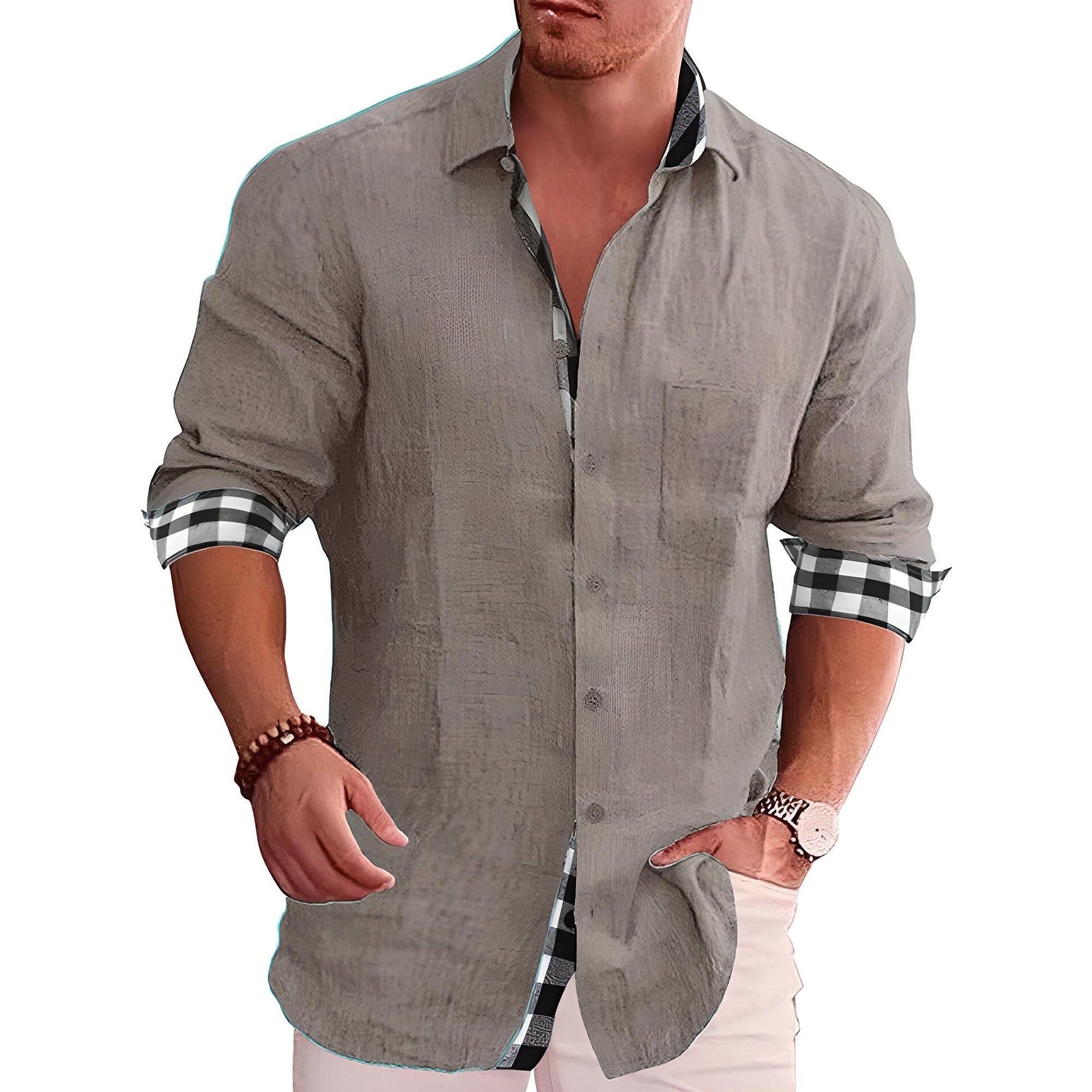 Stylisches Herren Hemd aus Baumwollmix – Bequem und Warm für den Winter 4