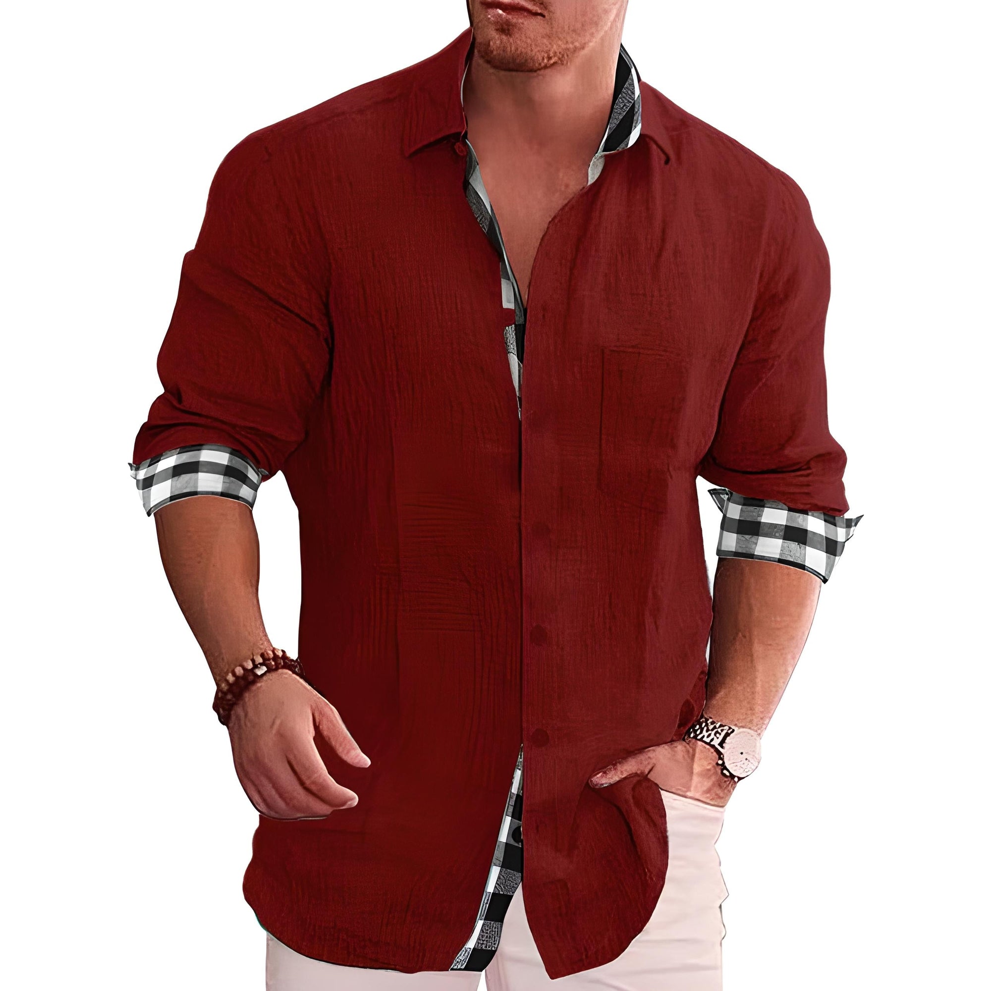 Stylisches Herren Hemd aus Baumwollmix – Bequem und Warm für den Winter 8