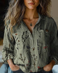 Vintage-Bluse mit Blumenmuster und Kurzarm – Luftiger Stoff für den Sommer 2