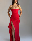 Trägerloses Abendkleid mit Verführerischem Schlitz 6
