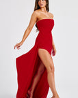 Trägerloses Abendkleid mit Verführerischem Schlitz 7
