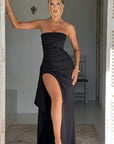 Trägerloses Abendkleid mit Verführerischem Schlitz 8