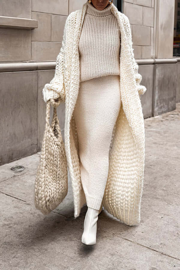 Übergroße Strickjacke für Frauen – Gemütlicher Stil für kalte Tage 1