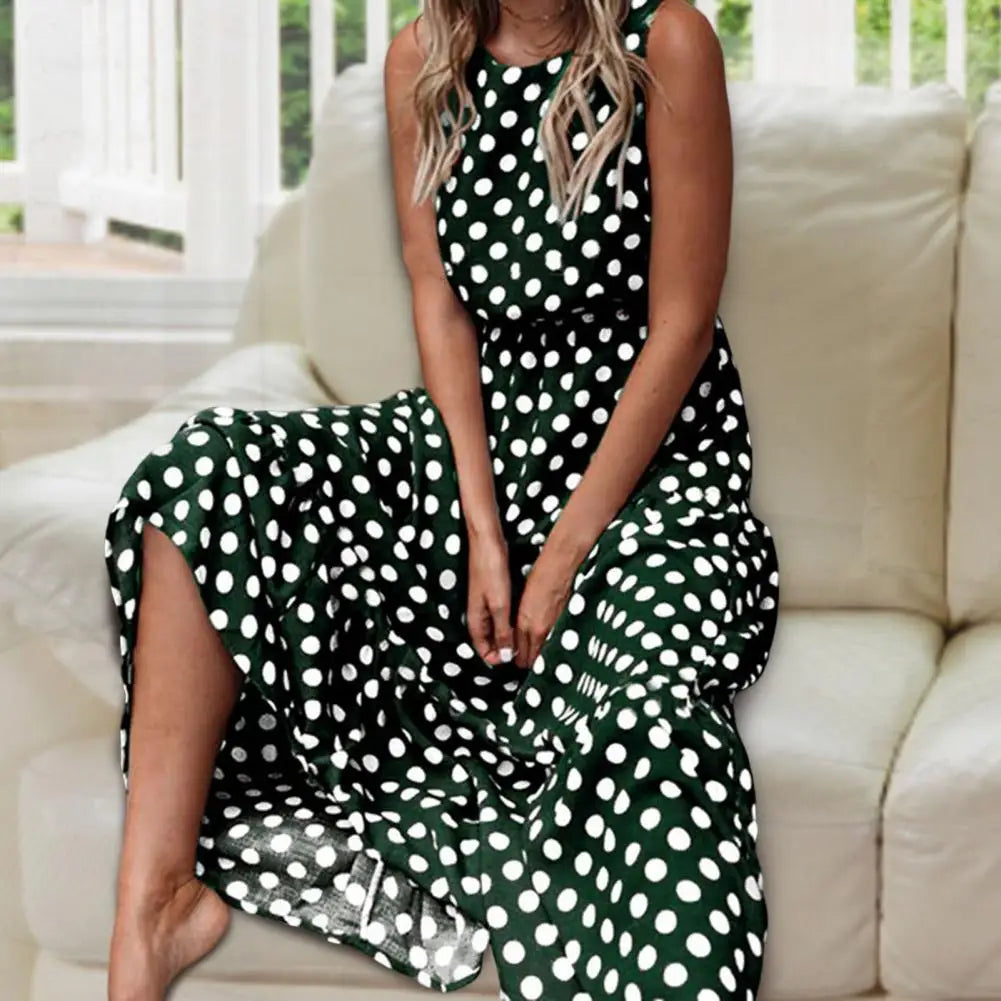 Verspielt Maxikleid mit Polka Dots für Sommer 2