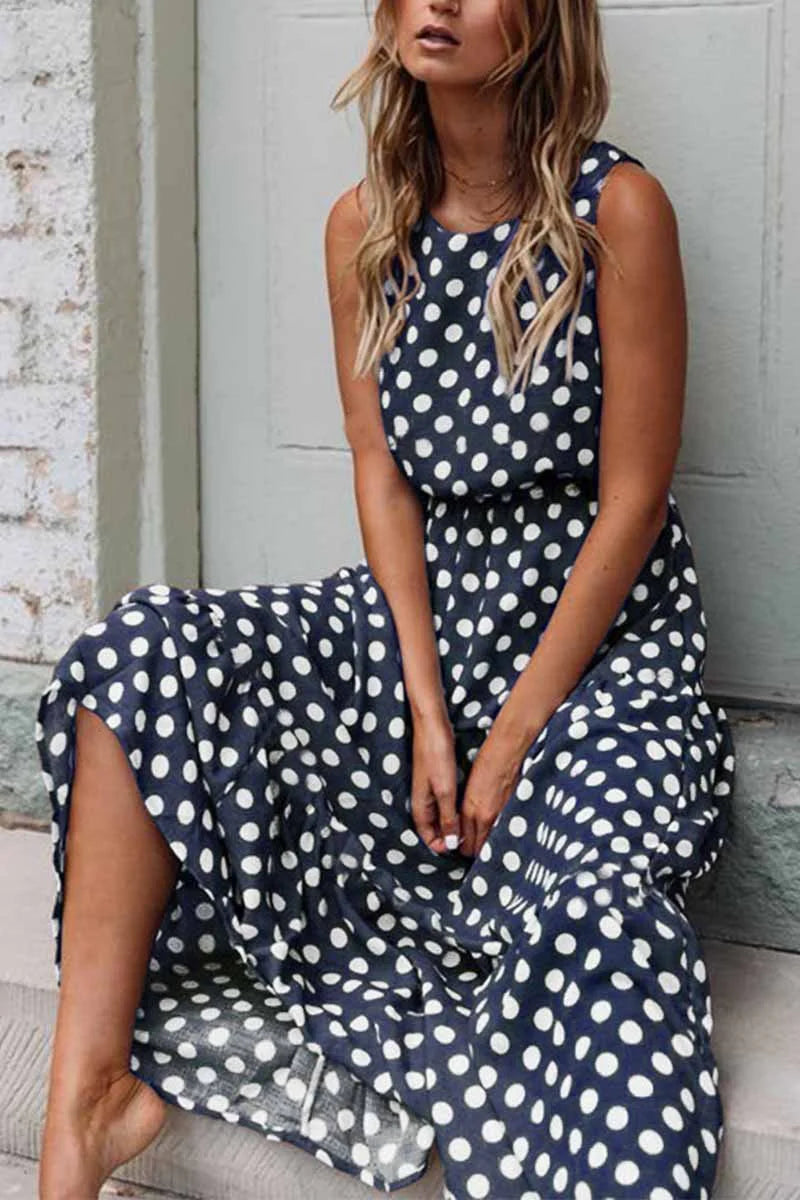 Verspielt Maxikleid mit Polka Dots für Sommer 3