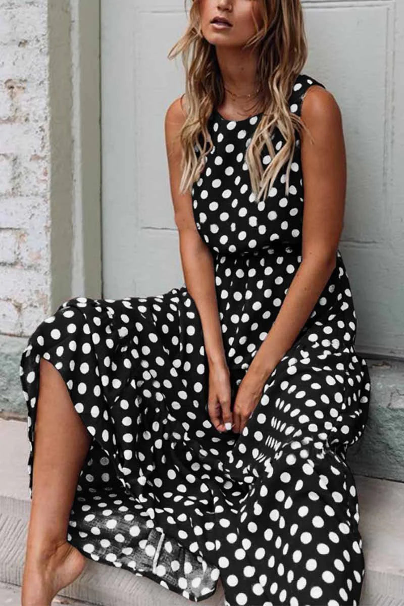 Verspielt Maxikleid mit Polka Dots für Sommer 4