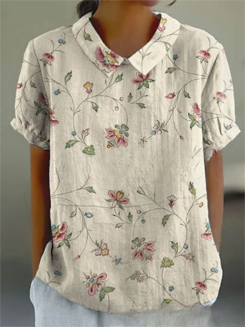 Verspielte Damenbluse mit floralem Vintage-Design – Elegante Passform für jeden Anlass 14
