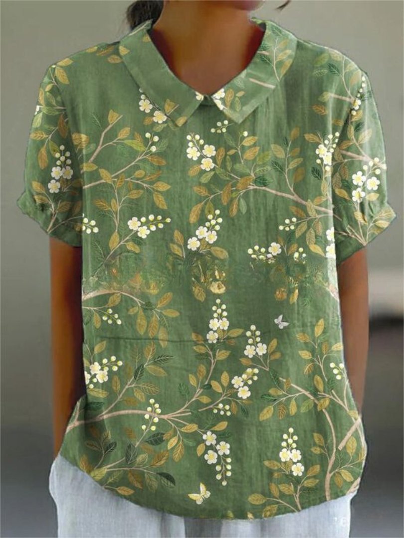 Verspielte Damenbluse mit floralem Vintage-Design – Elegante Passform für jeden Anlass 6