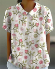 Verspielte Damenbluse mit floralem Vintage-Design – Elegante Passform für jeden Anlass 8