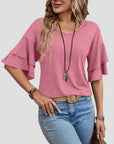 Verspielte Damenbluse mit Rüschensleeves für Eleganz 0
