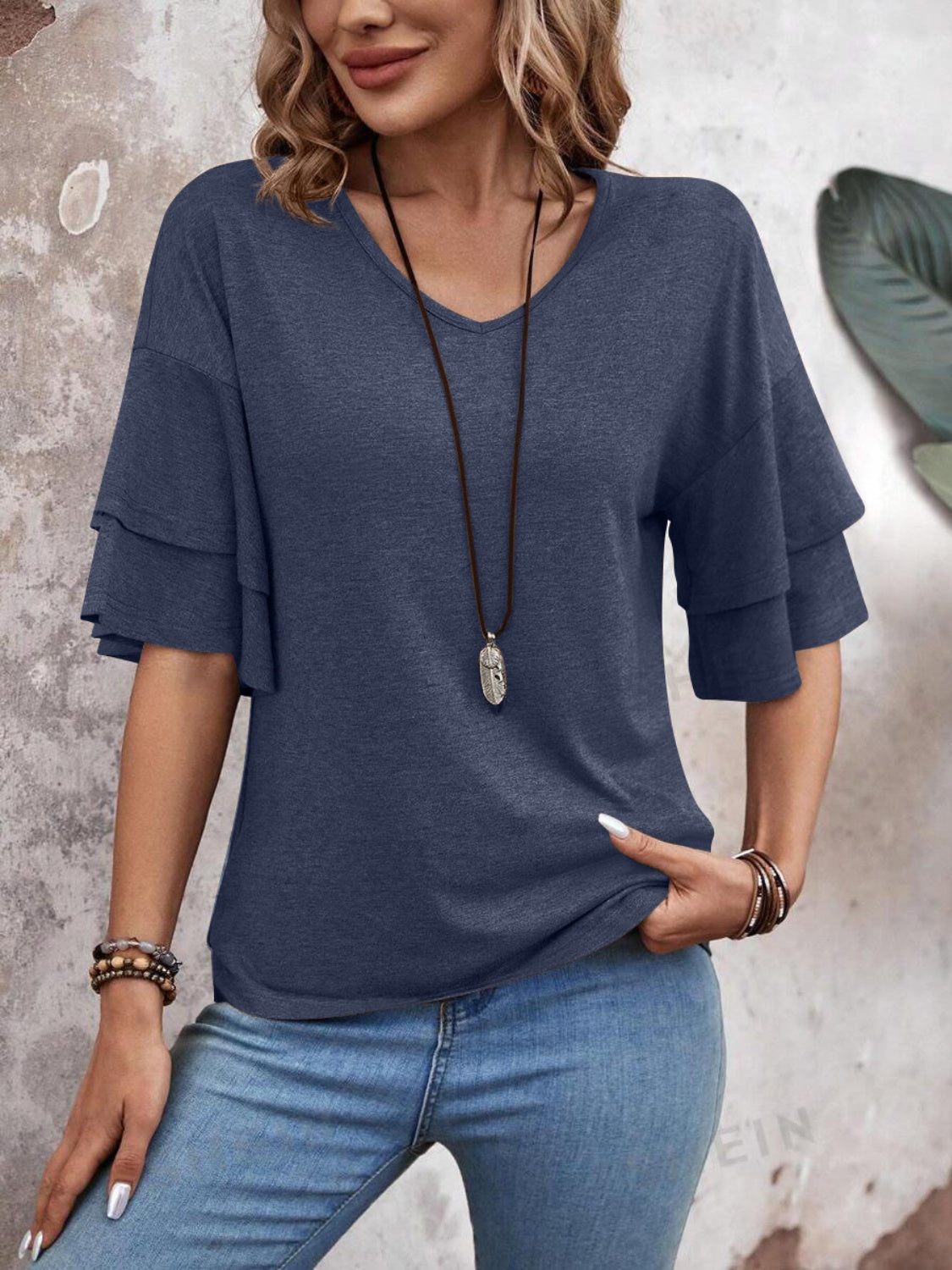 Verspielte Damenbluse mit Rüschensleeves für Eleganz 4