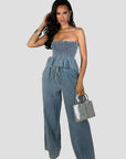 Verspieltes Denim Set mit Rüschentop für Stilbewusste 0
