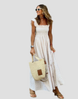 Verspieltes Maxikleid mit Rüschensleeves für Sommer 0