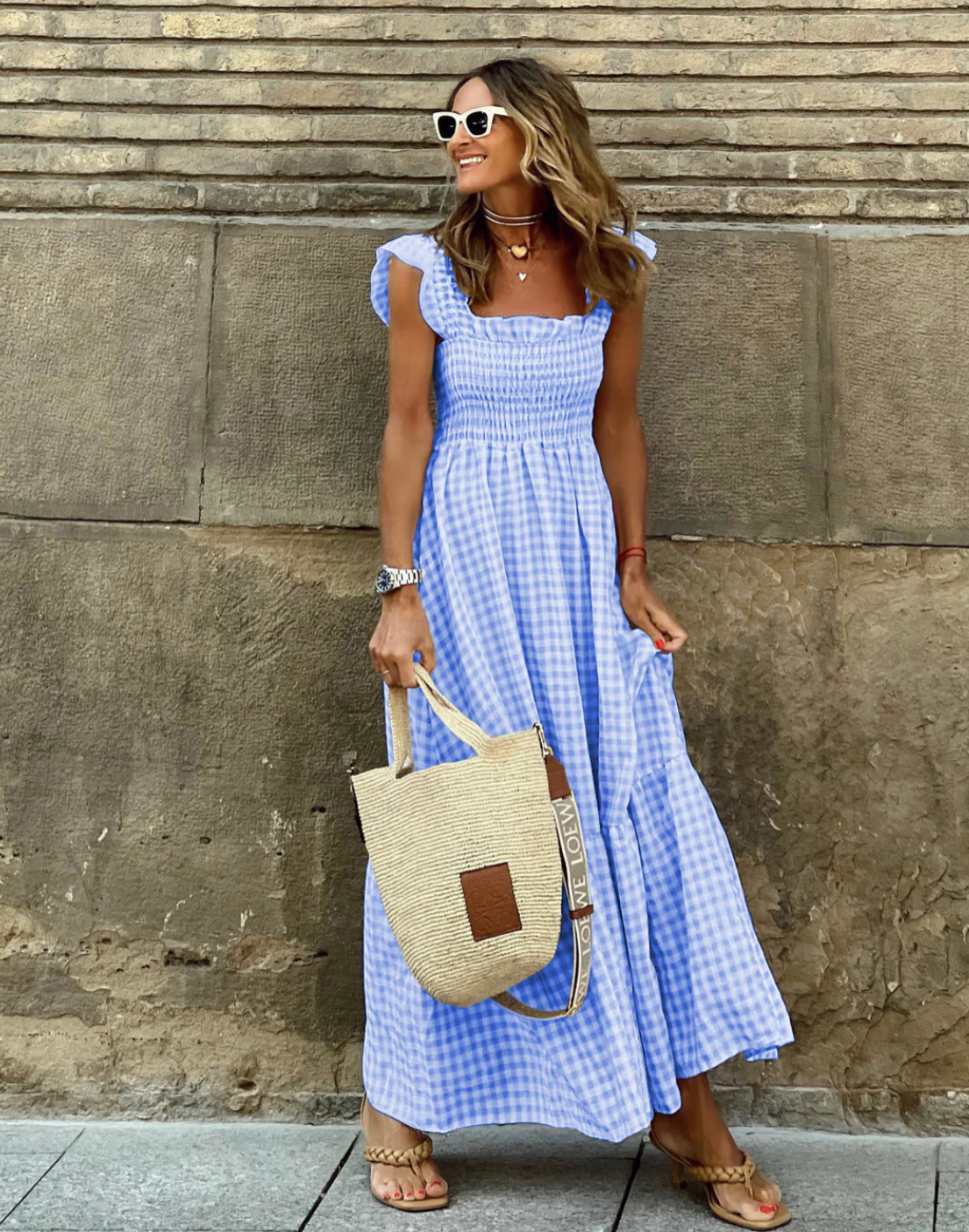 Verspieltes Maxikleid mit Rüschensleeves für Sommer 4