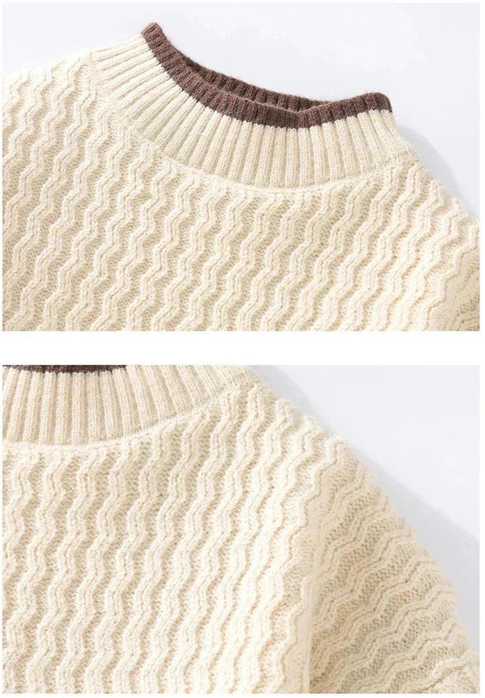 Vincent | Herren Strickpullover Knopfverschluss Grobstrick 5