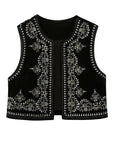 Vintage Bestickte Weste mit Eleganten Details 2