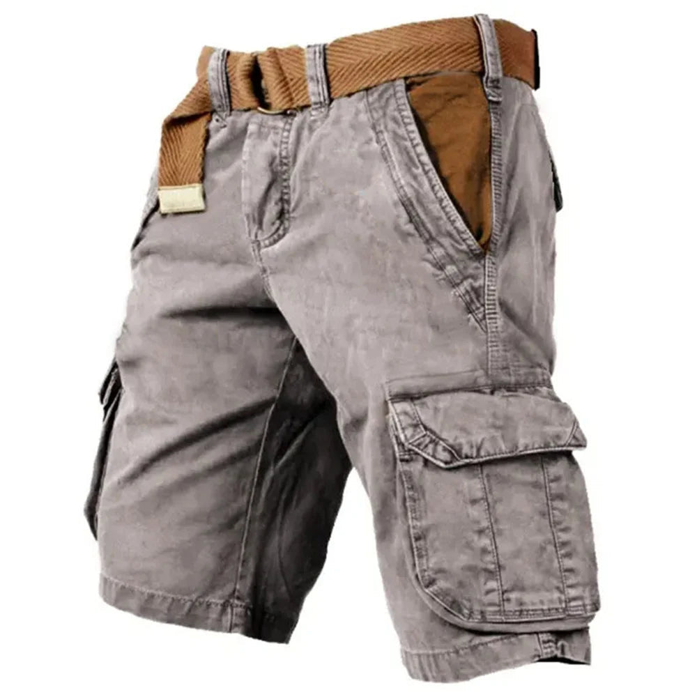 Vintage Cargo Shorts für Herren – Atmungsaktive Baumwolle und Praktische Cargotaschen 2
