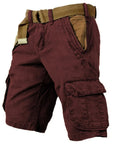 Vintage Cargo Shorts für Herren – Atmungsaktive Baumwolle und Praktische Cargotaschen 3